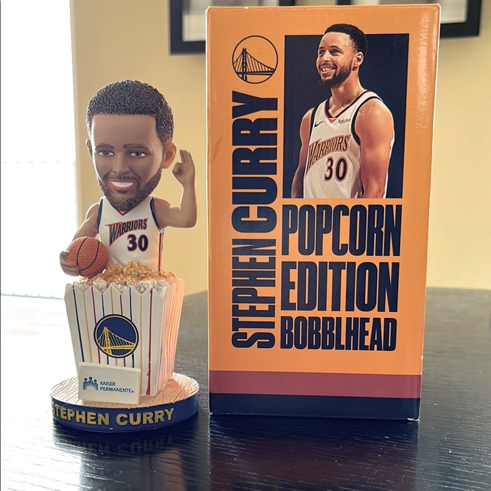 Stephen Curry POPCORN EDITION Bobblehead 2019 Golden State Warriors NIB (item A)